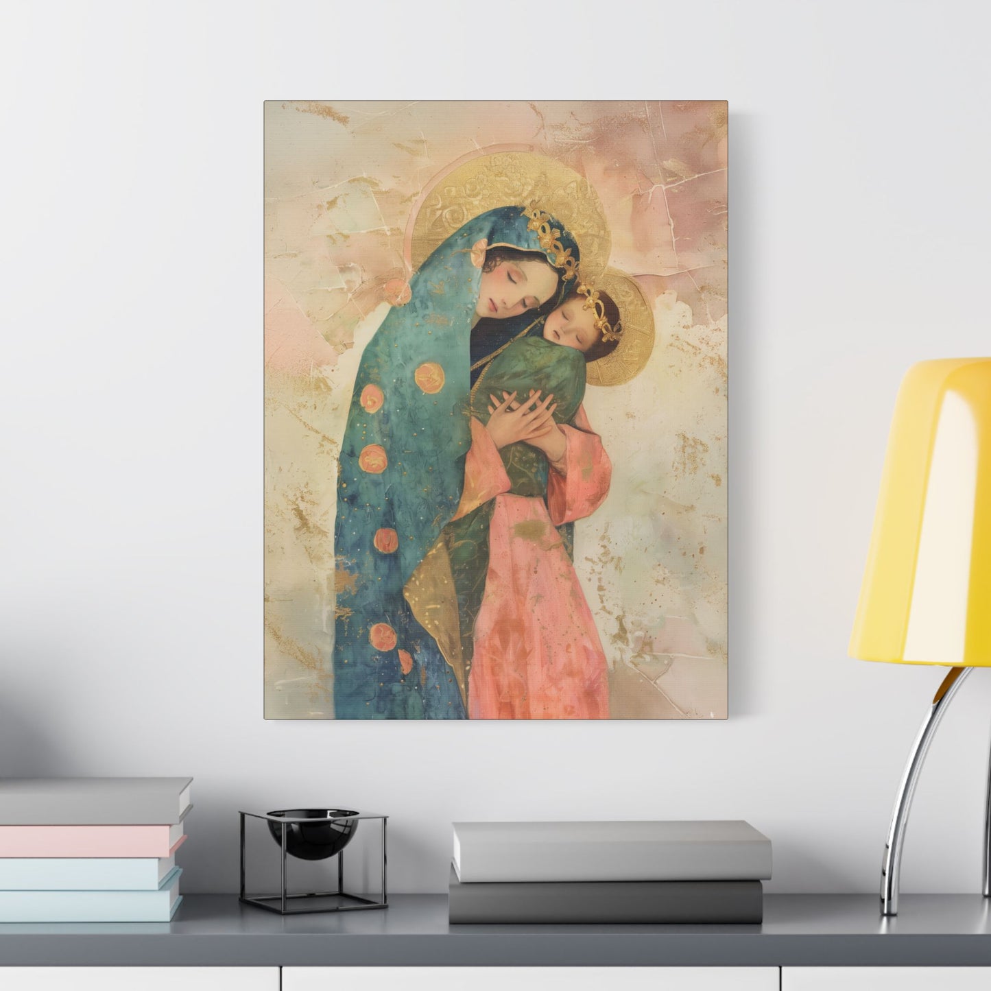 The Sweet Advocate of Souls - Mary, Help of Christians -  Museum Wrapped Canvas Print - Multiple Sizes - Catholic Home art Matte Canvas