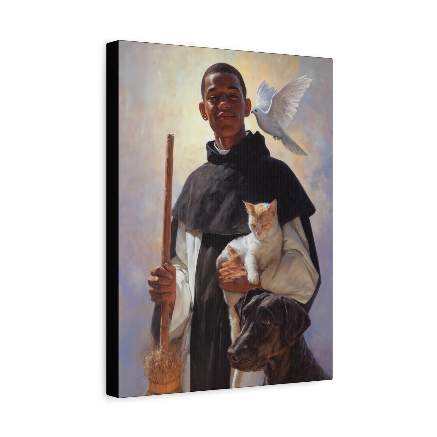 Saint Martin de Porres - Gallery Wrapped Canvas - Print - Religious Art for your Home - Catholic Art