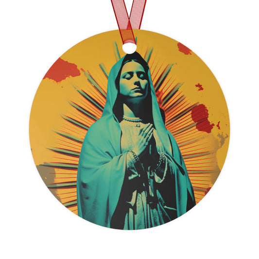 Guadalupe's Miraculous Presence - Metal Ornament - Religious Holiday Christmas Ornament and Keepsake - Double sided - Our Lady