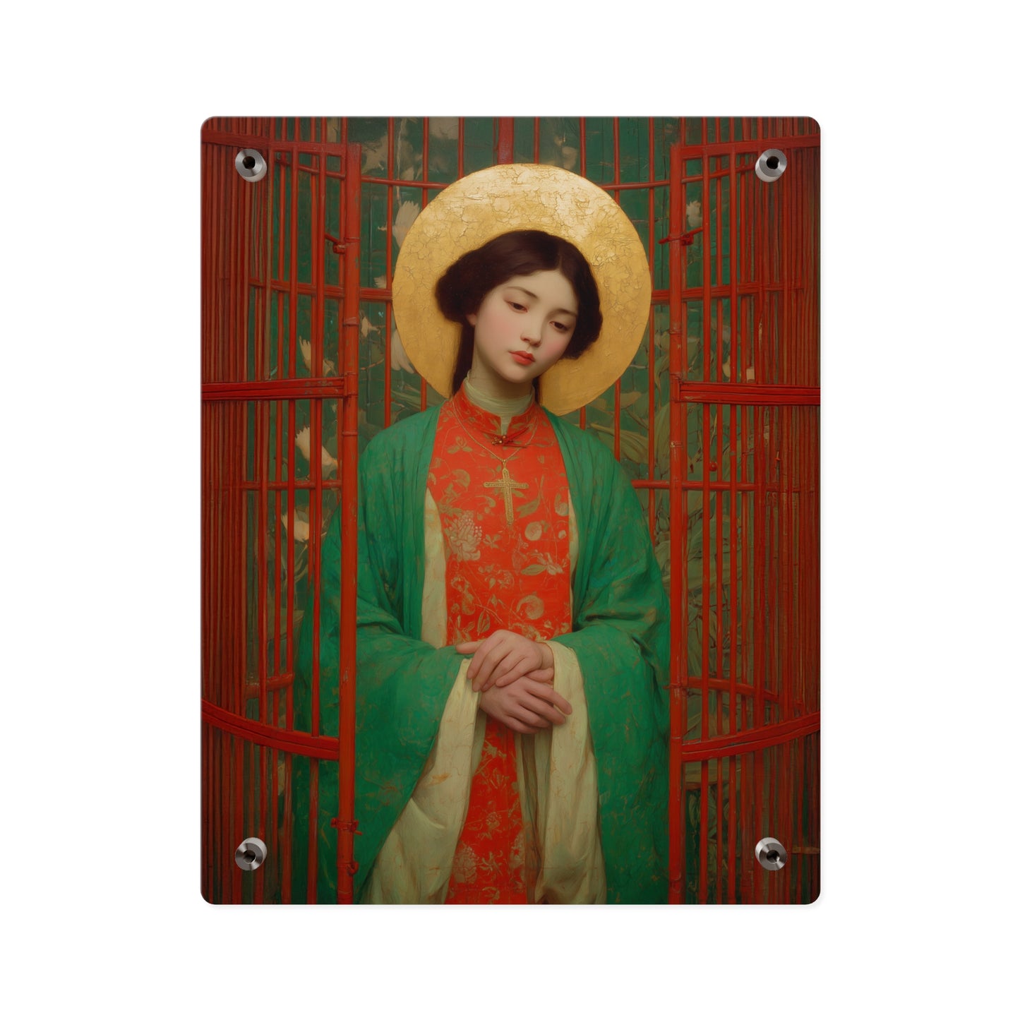 Saint Agnes Tsao Kou Ying  Wall Art Panel - Ready to Hang Acrylic Print - Catholic Saint Art - Patron Saint Print - No Frame needed