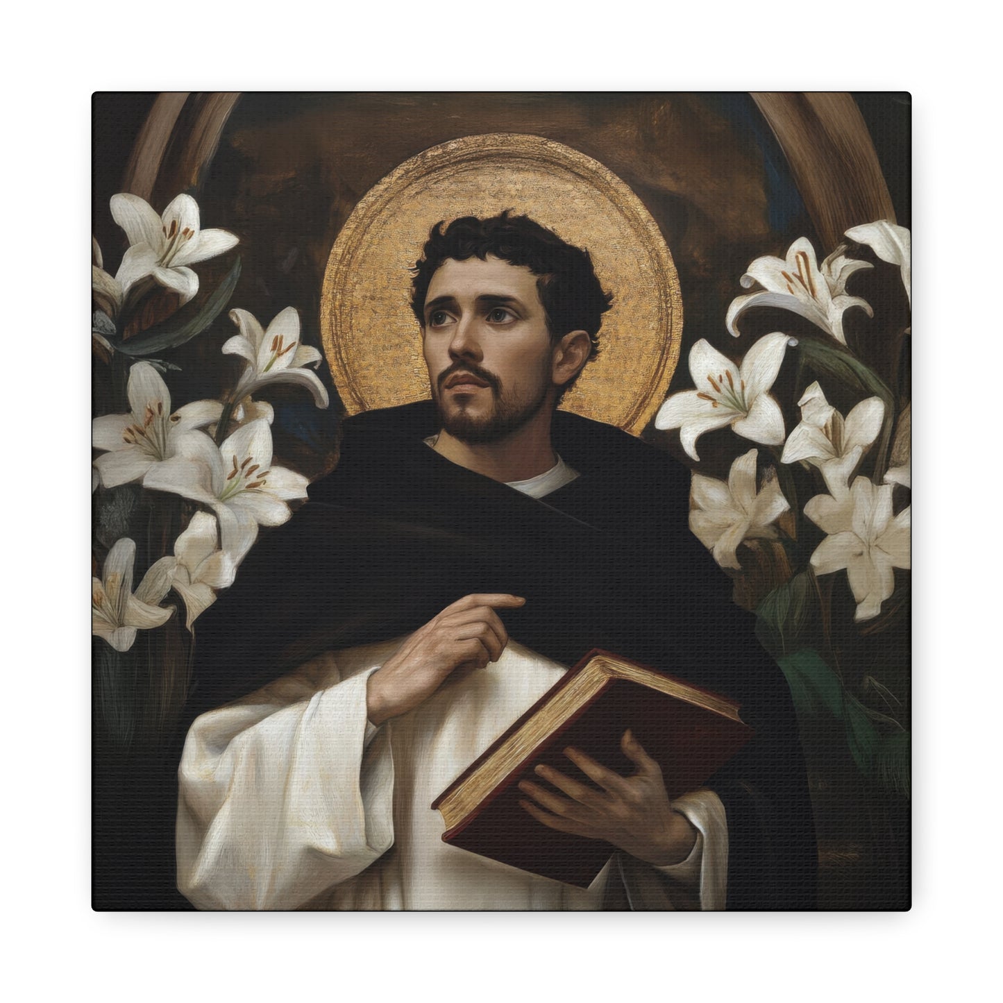 Saint Dominic -  Museum Wrapped Canvas - Sanctified Souls Print - Religious Art for your Home - Catholic Patron Saint Art