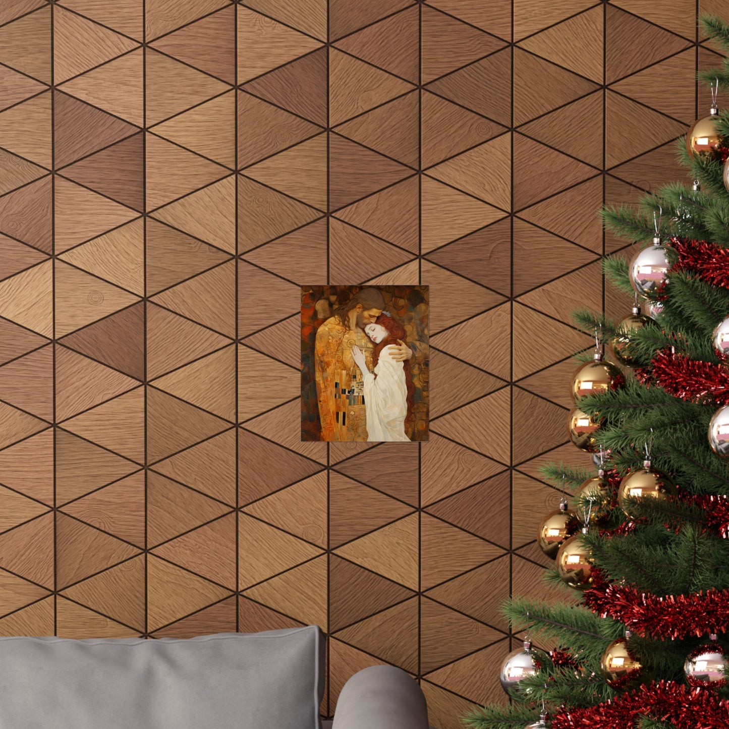 Transcendent Devotion: Christ Embracing Mary Magdalene Print - Based on The Kiss - Sanctified Souls Print - Premium Matte