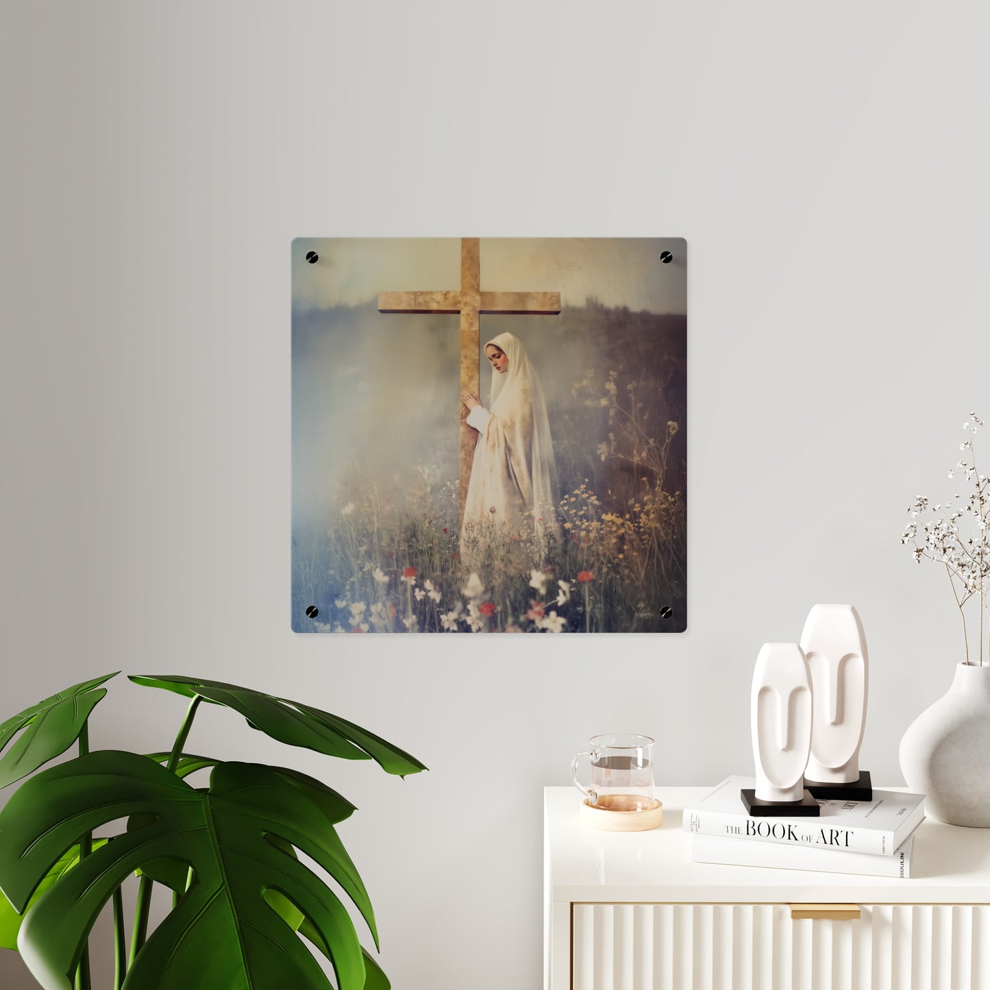 The Feast of the Exaltation of the Holy Cross Wall Art Panel - Ready to Hang Acrylic Print - Catholic Saint Art - Patron Saint Print