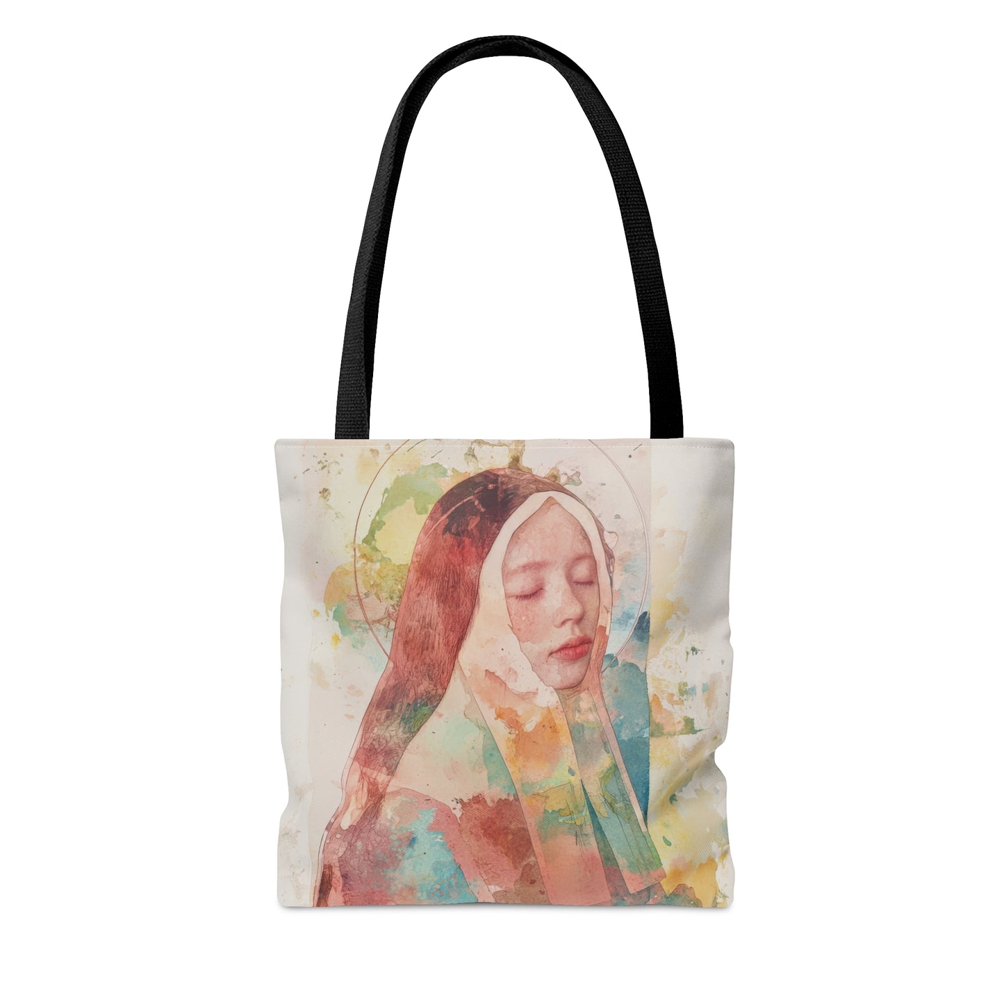 Saint Bernadette Tote Bag - Large Medium Small Faith Art Bag - Catholic Faith Purse - Double Sided