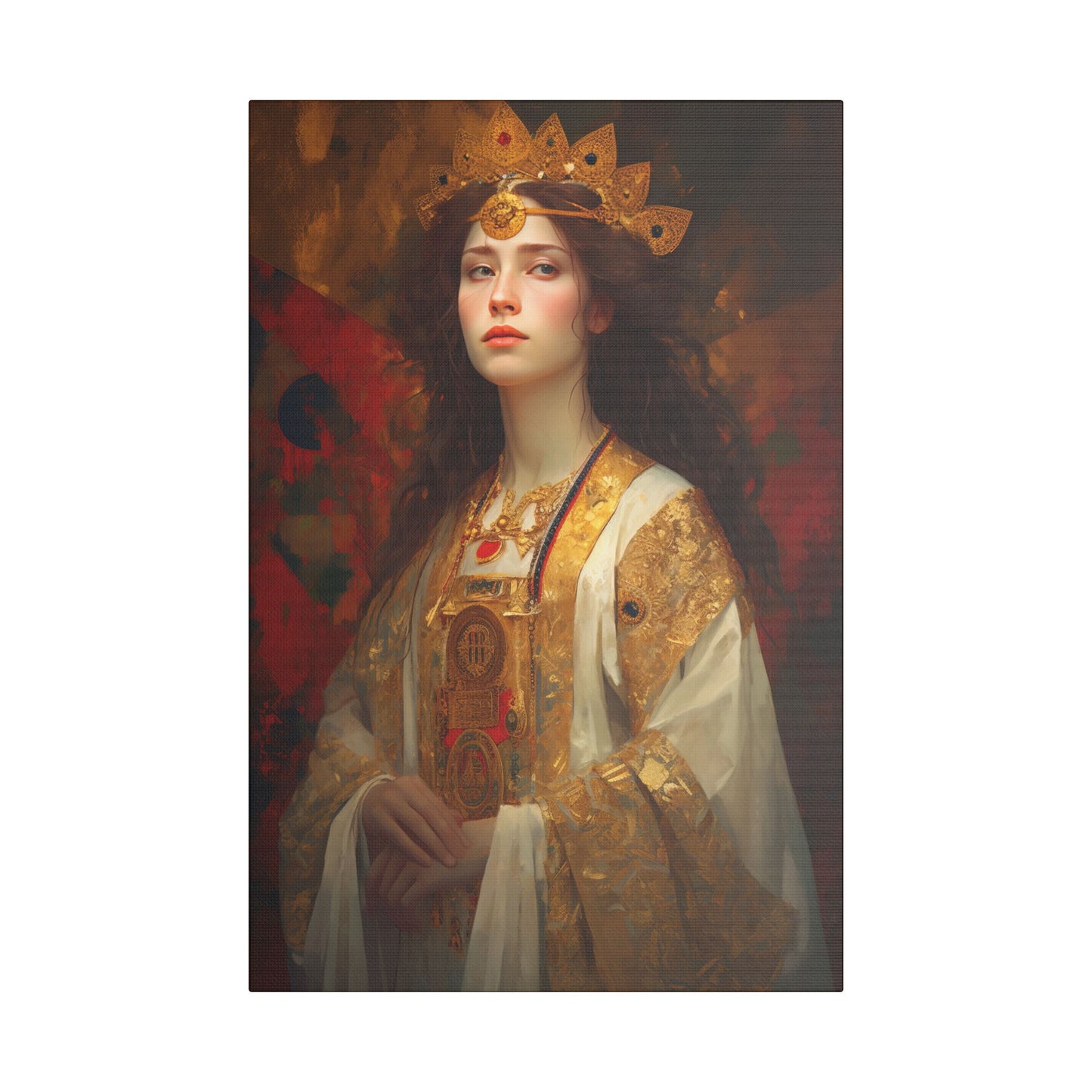 Saint Barbara Canvas Print - Multiple Sizes - Catholic Home art - Museum Wrapped Canvas - Sanctified Souls Print