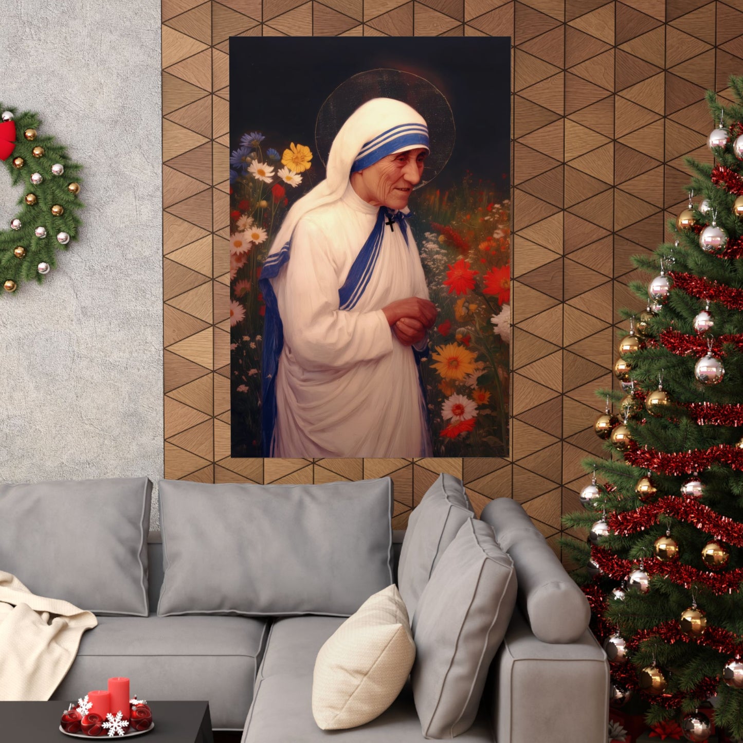 Saint Teresa of Calcutta / Mother Teresa - Sanctified Souls Print - Multiple Sizes - Premium Posters - Catholic Art - Christian Home Decor Artwork
