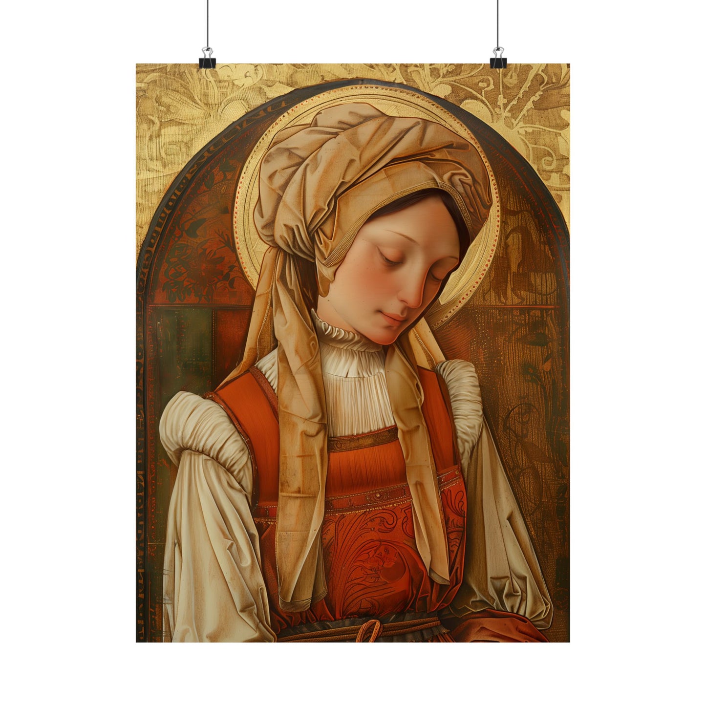 Saint Anne Line - Sanctified Souls Print - Multiple Sizes - Premium Matte Vertical Posters - Anna Line - Catholic Saint Art - Home Decor