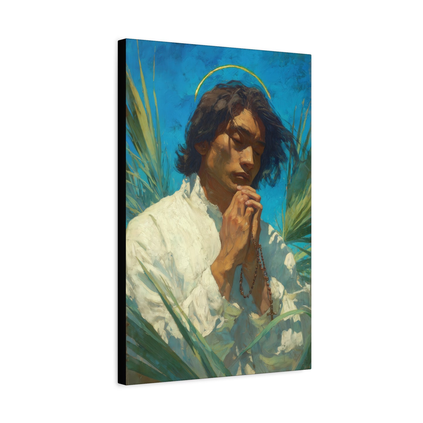 Saint Lorenzo Ruiz - Multiple Sizes - Catholic Home art - Museum Wrapped Canvas - Sanctified Souls Print - Catholic Martyr Art