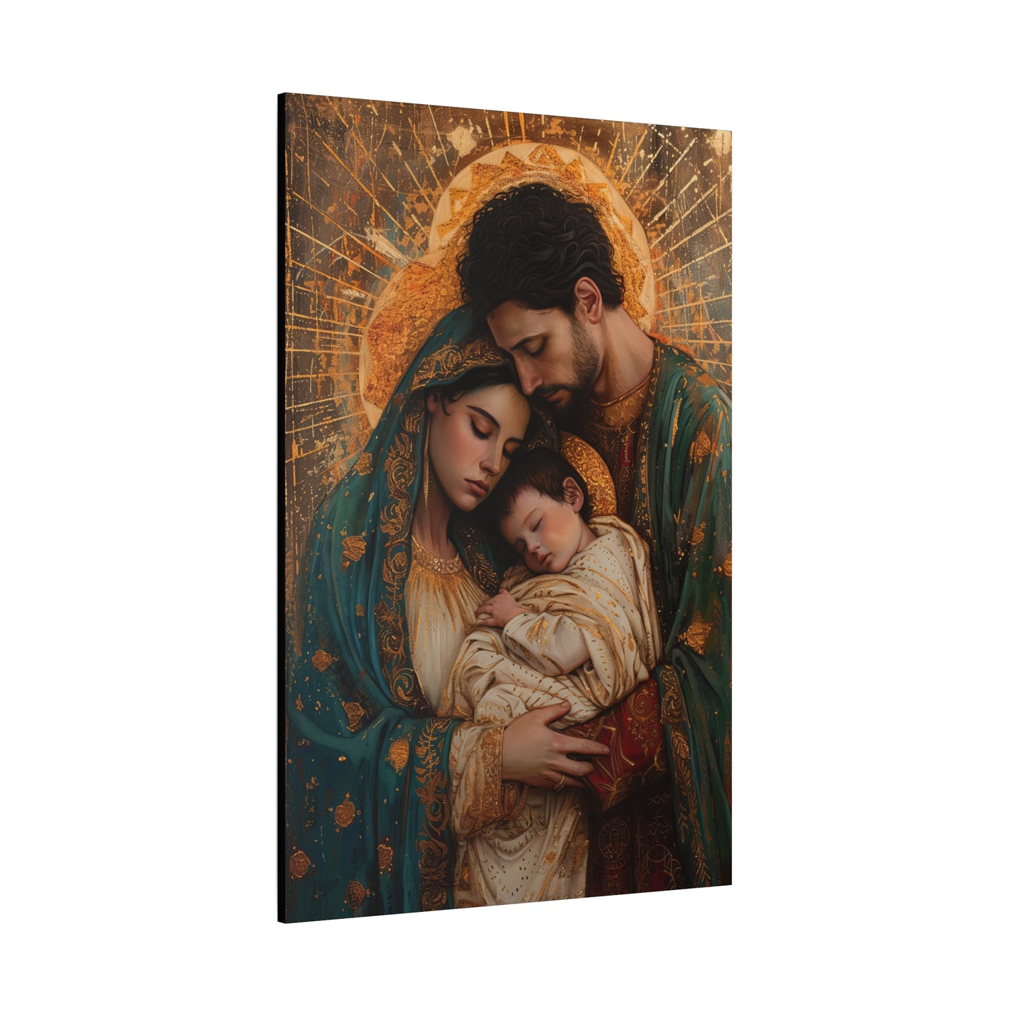 Divine Harmony - The Holy Family - Museum Wrapped Canvas - Sanctified Souls Print - Religious Art - Jesus, Mary and Joseph Art