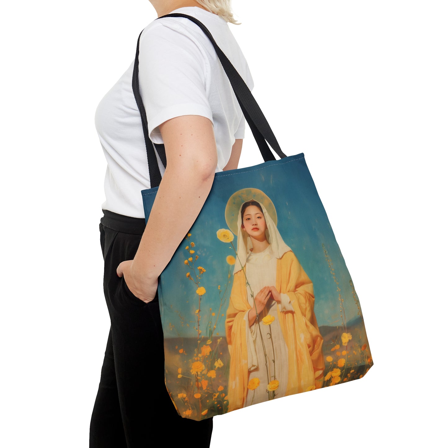 Saint Agatha Lin - Tote Bag - Large Medium Small Faith Art Bag - Catholic Faith Purse