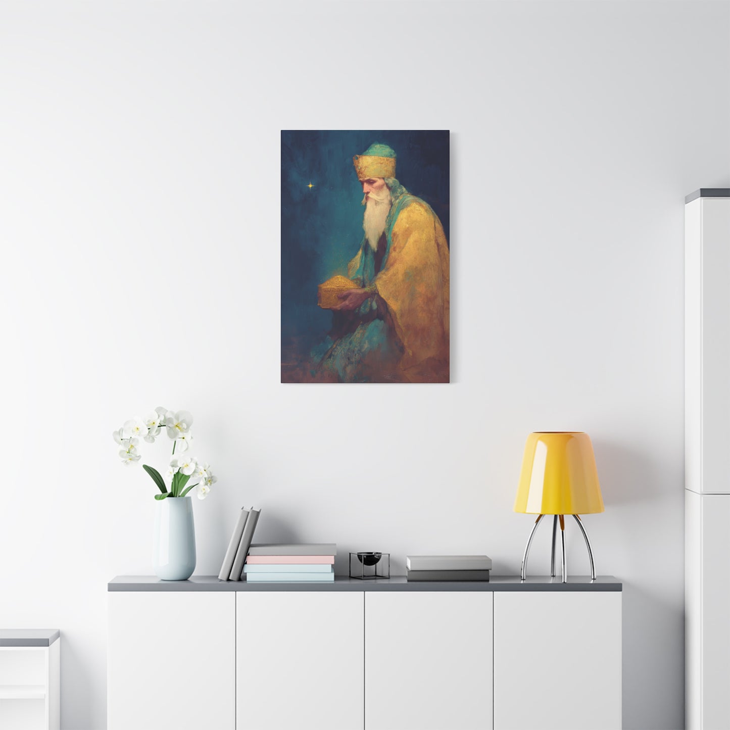 Caspar and the Offering of Worship - 3 Wise Men - Gallery Wrapped Canvas - Print - Religious Art for your Home - Catholic