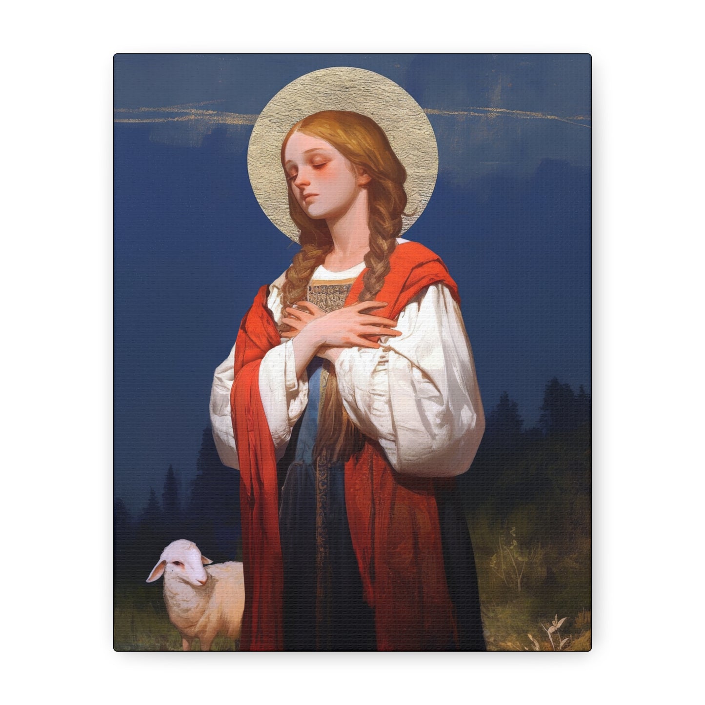 Saint Genevieve - Gallery Wrapped Canvas - Print - Religious Art for your Home - Catholic Art