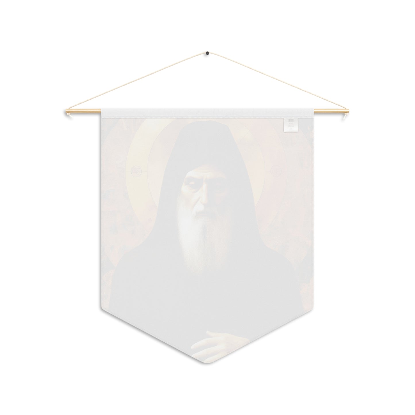 Saint Charbel Makhlouf Wall Banner / Wall Hanging - Unique Religious Art for your home - Prayer room - Catholic Home Art - 18" x 21"