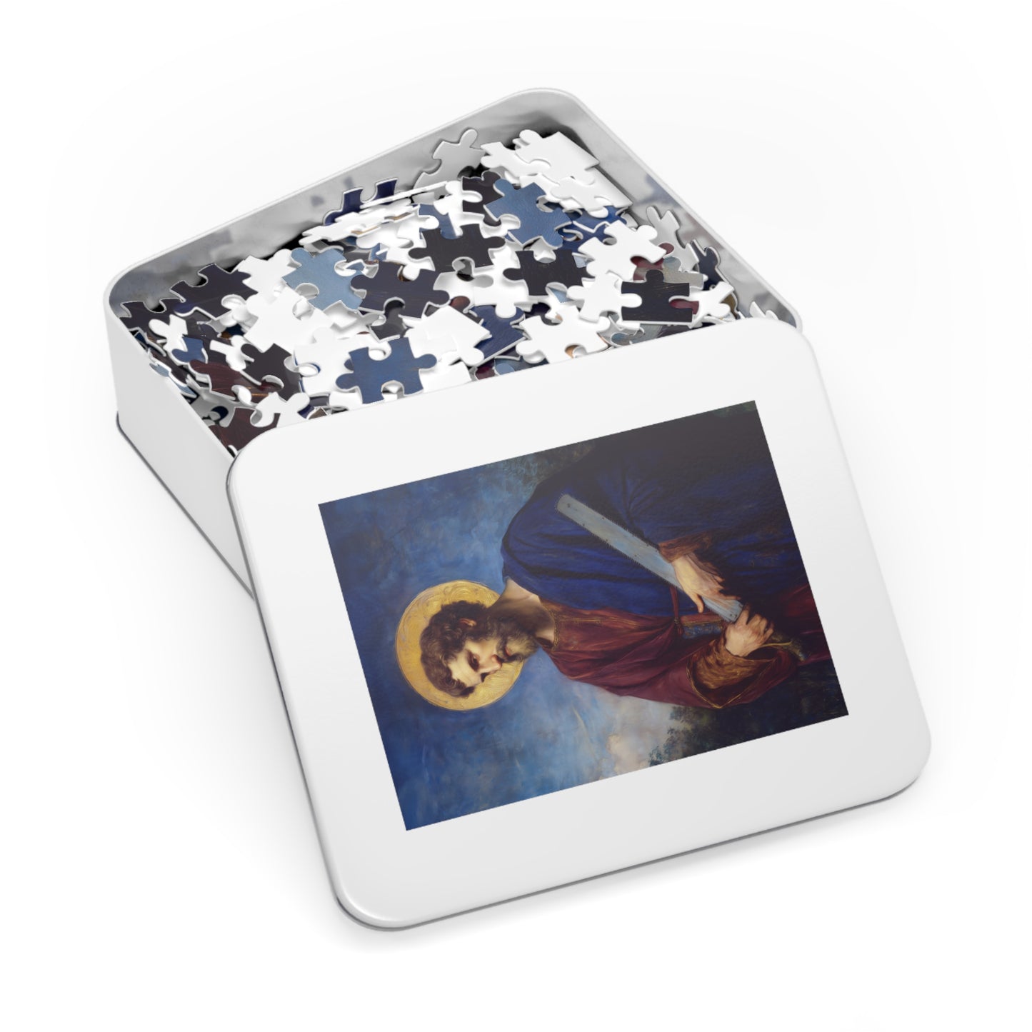 Saint Simon the Apostle - Puzzle & Keepsake Tin - Religious Jigsaw Puzzle (30, 110, 252, 500,1000-Piece)