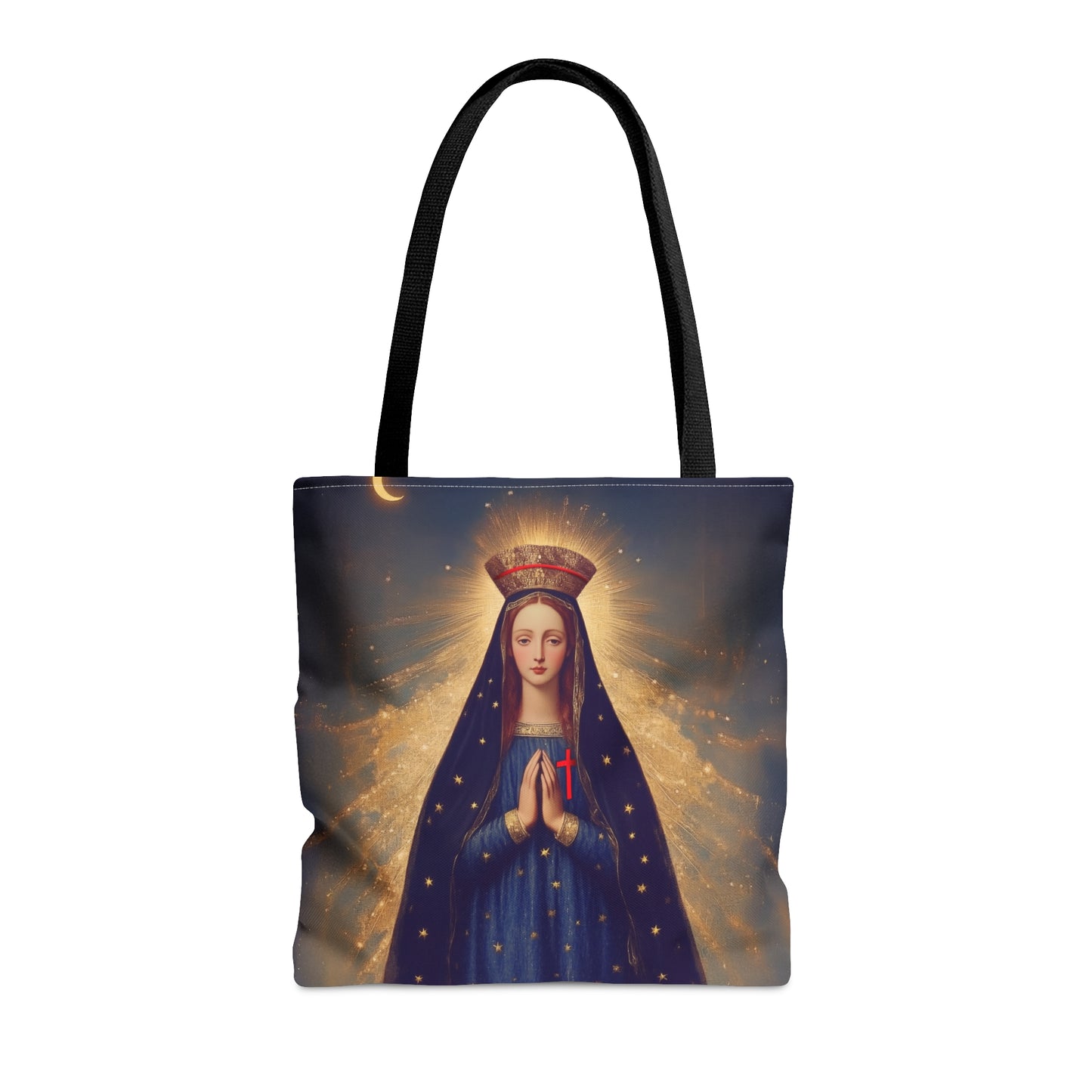 Our Lady of Pontmain - Tote Bag - Large Medium Small Faith Art Bag - Bible Study Faith Purse - Double Sided Prayer Tote - Catholic Saint