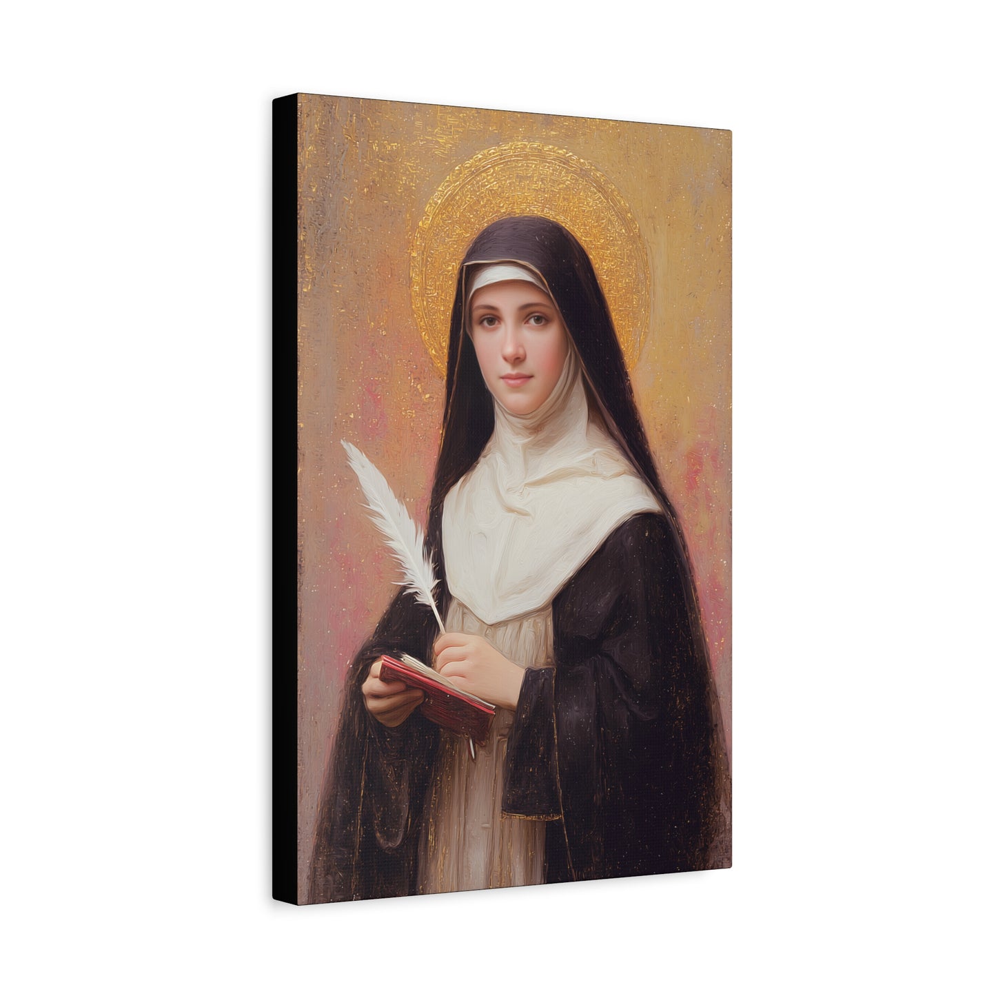 Saint Mechtildis / Mechtide of Hefta / Mechthild of Hackeborn - Gallery Wrapped Canvas - Print - Religious Art for your Home - Catholic Art