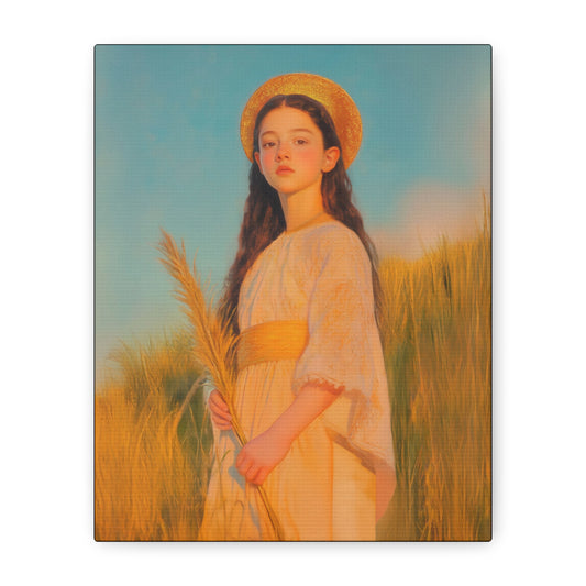 Saint Faith - Multiple Sizes - Catholic Home art - Museum Wrapped Canvas - Sanctified Souls Print - Martyr Saint