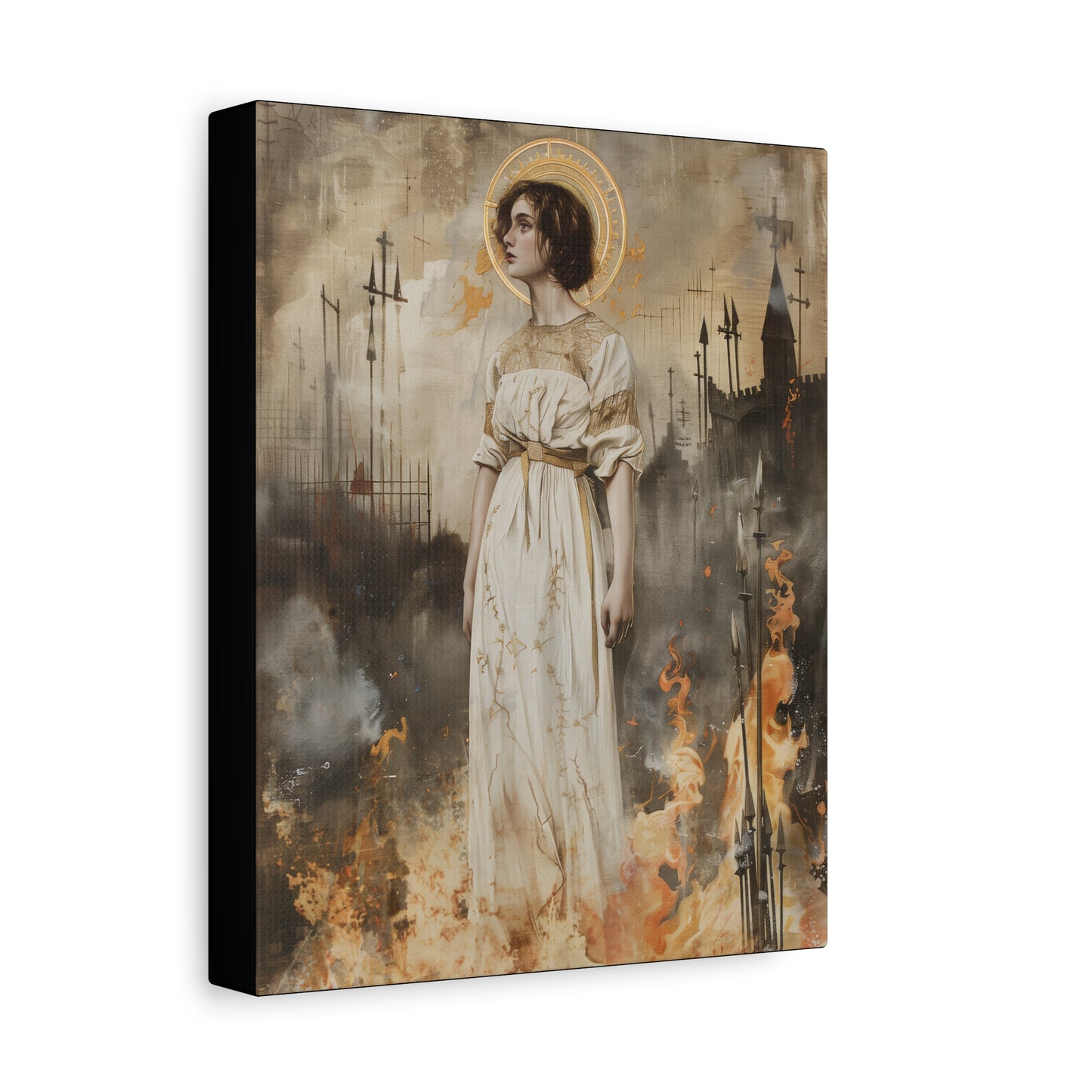 Saint Joan of Arc - Museum Wrapped Canvas - Sanctified Souls Print - Religious Art for your Home