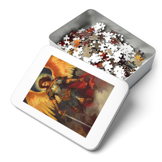 Saint Michael the Archangel - Puzzle and Keepsake Tin - Religious Jigsaw Puzzle (30, 110, 252, 500,1000-Piece) - Religious Puzzle