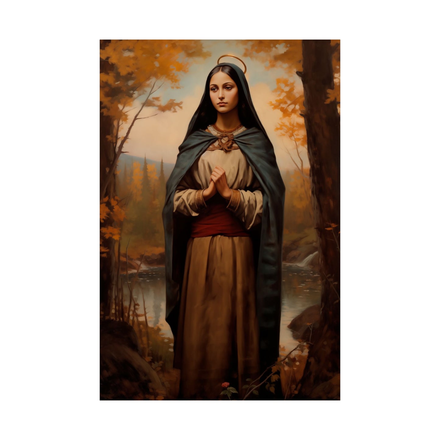 Saint Kateri Tekakwitha - Sanctified Souls Print - Multiple Sizes - Premium Matte Vertical Posters