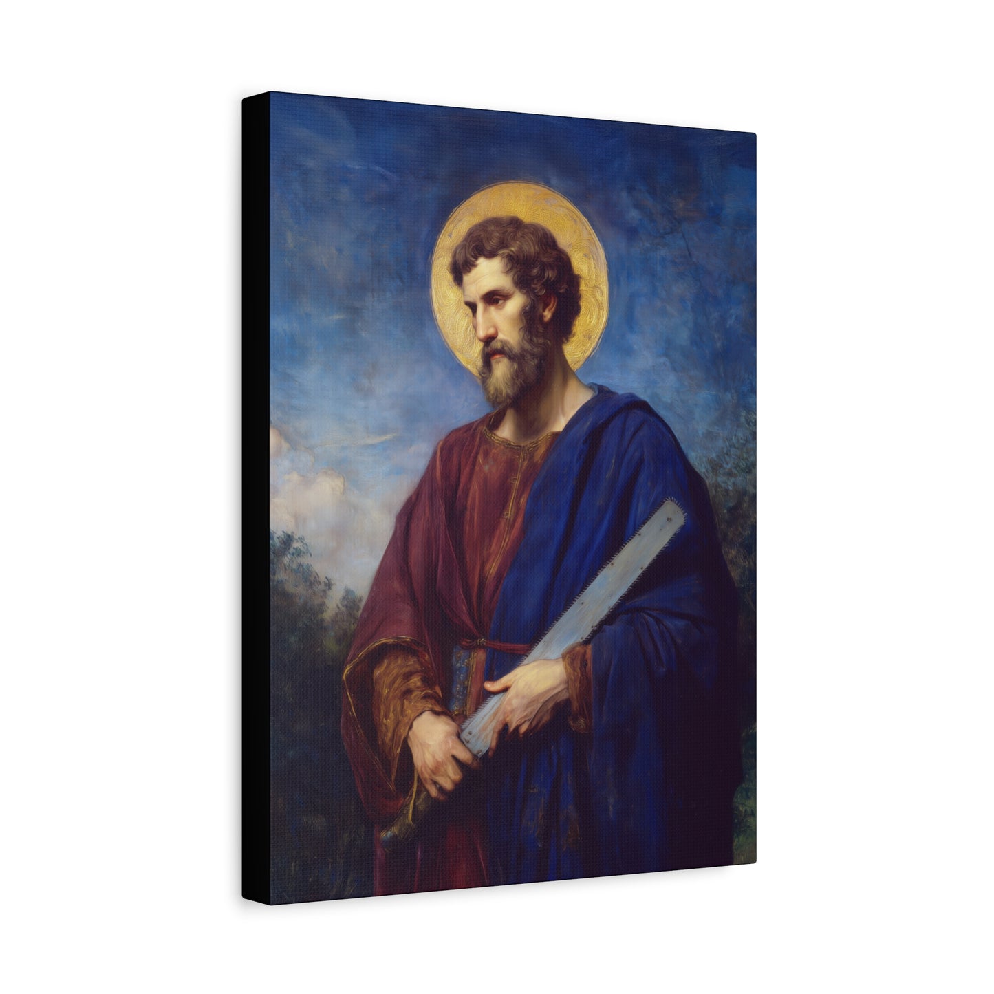 Saint Simon the Apostle  - Gallery Wrapped Canvas - Print - Religious Art for your Home - Catholic Art