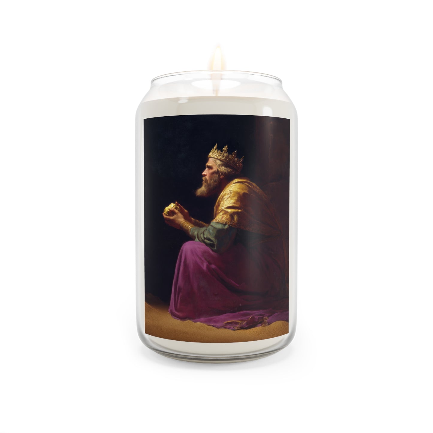 Melchior and the Gift Fit for a King - 3 Wise Men - Scented Prayer Candle, 13.75oz - Tall Size - Religious Prayer Candle