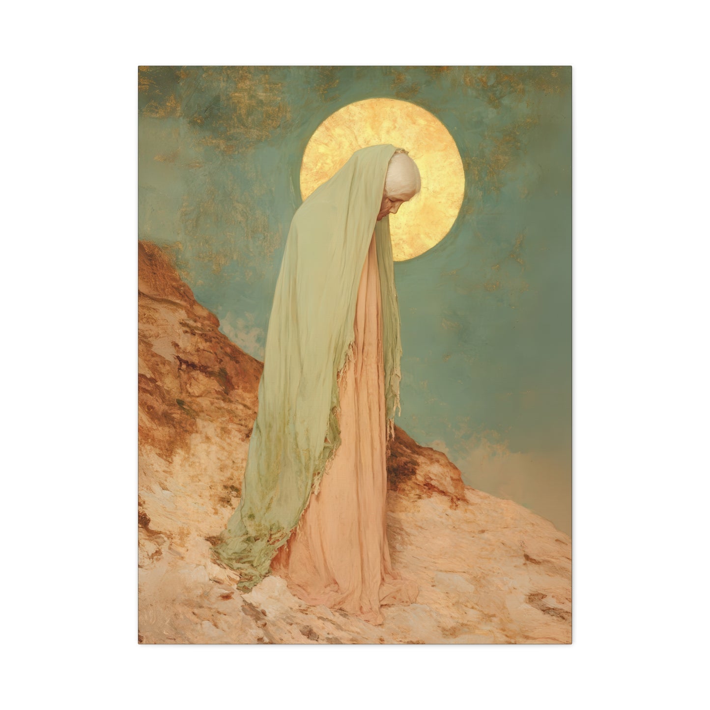 Saint Melania the Elder - Desert Mother - Gallery Wrapped Canvas - Print - Religious Art for your Home - Catholic Art Print