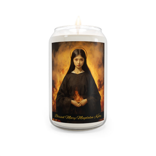 Blessed Mary Magdalen Kiota - Scented Prayer Candle, 13.75oz -  Candle - Catholic Art - prayer room Scented Candle - Catholic Saint Art