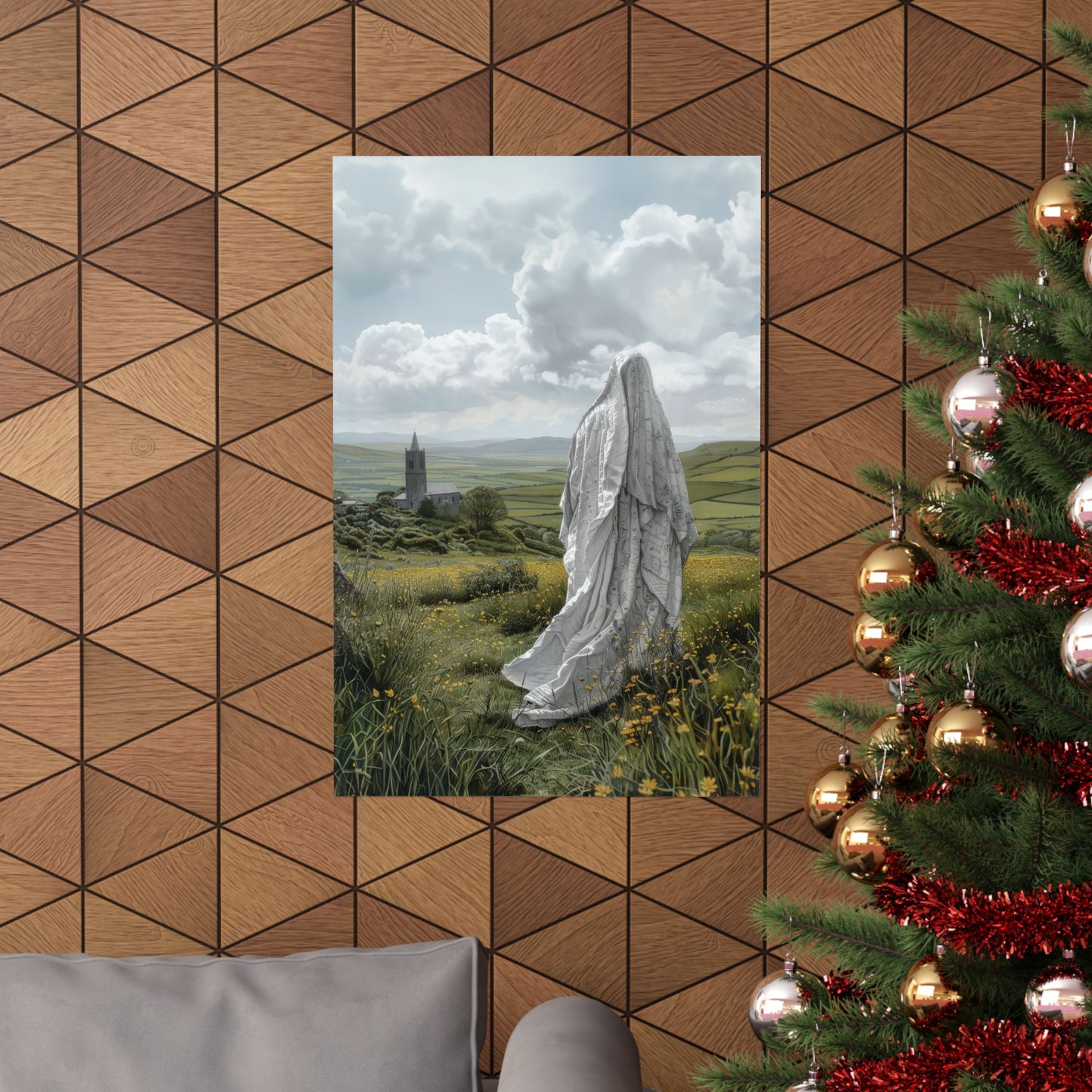 Saint Ælfthryth of Crowland / Saint Alfreda - Sanctified Souls Print - Multiple Sizes - Premium Posters - Catholic Art - Christian painting