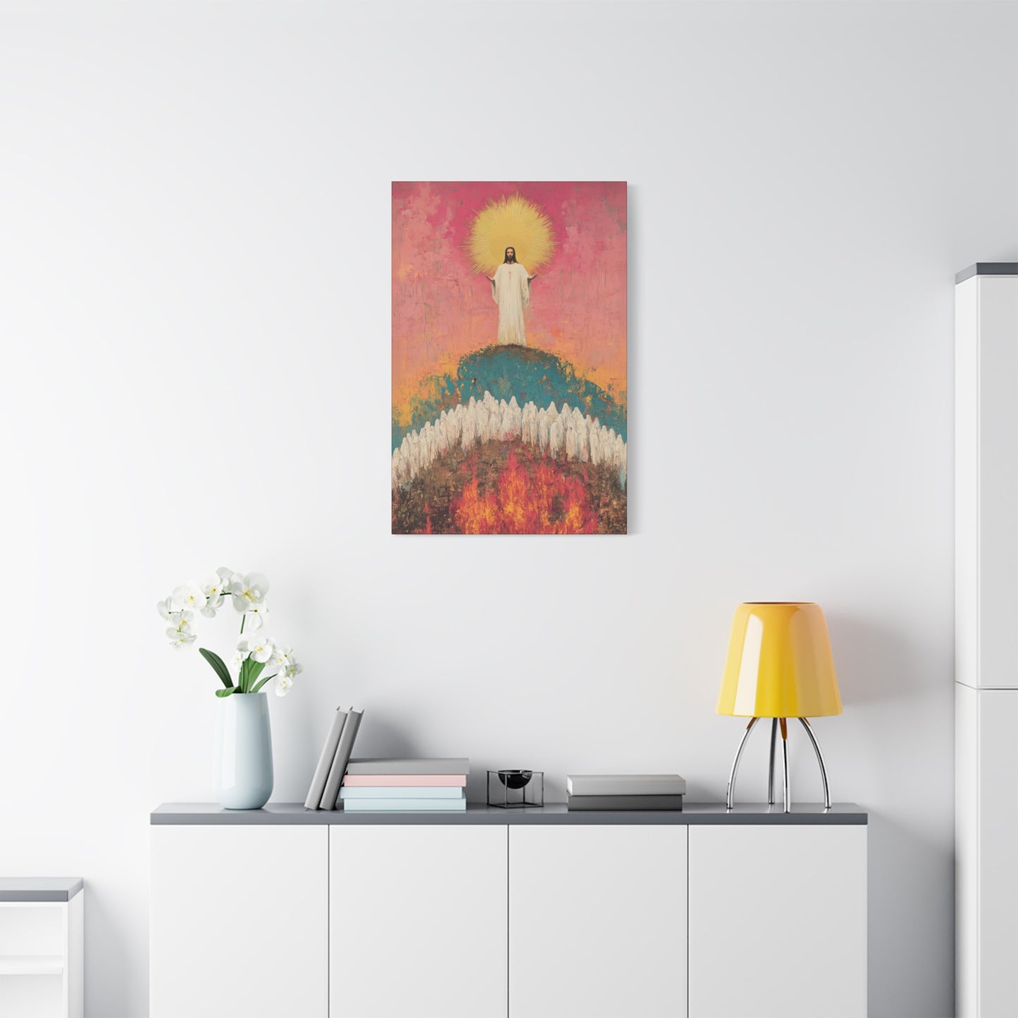 Light Pierced the Abyss  - Museum Wrapped Canvas - Sanctified Souls Print - Religious Art for your Home