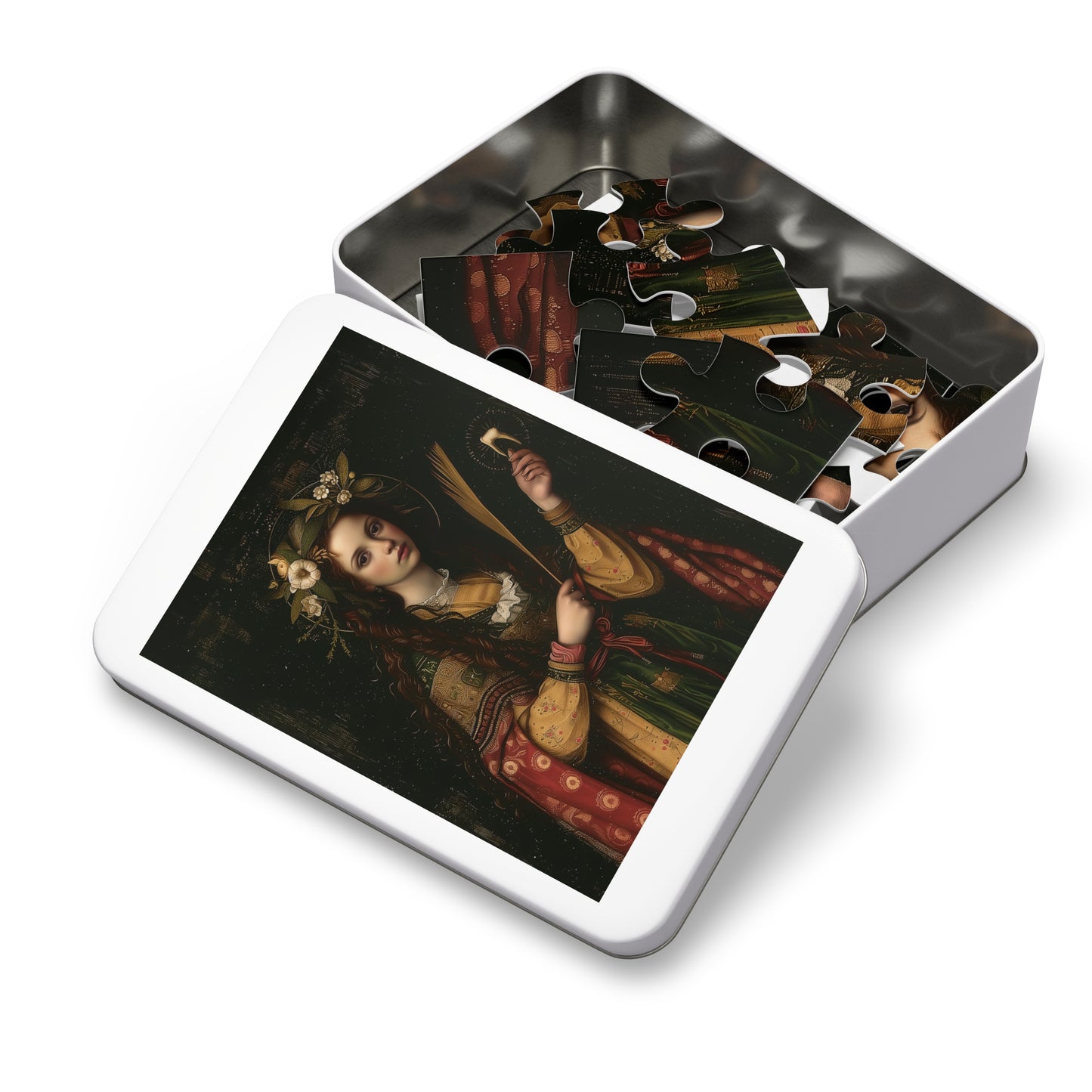 Saint Apollonia - Puzzle and Keepsake Tin - Religious (30, 110, 252, 500,1000) - Religious Catholic Puzzle Art