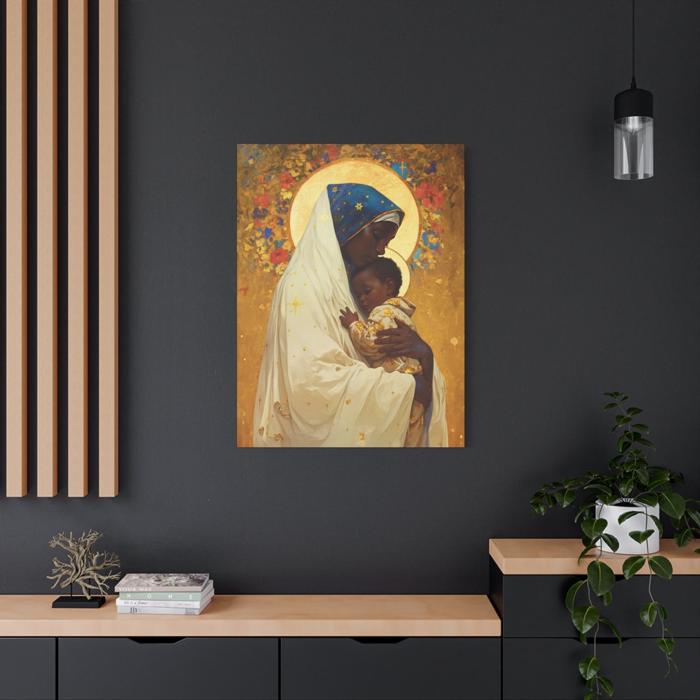 Queen of Peace and Love- Our Lady of Kibeho's Message - Museum Wrapped Canvas - Print - Religious Art for your Home - Christian print