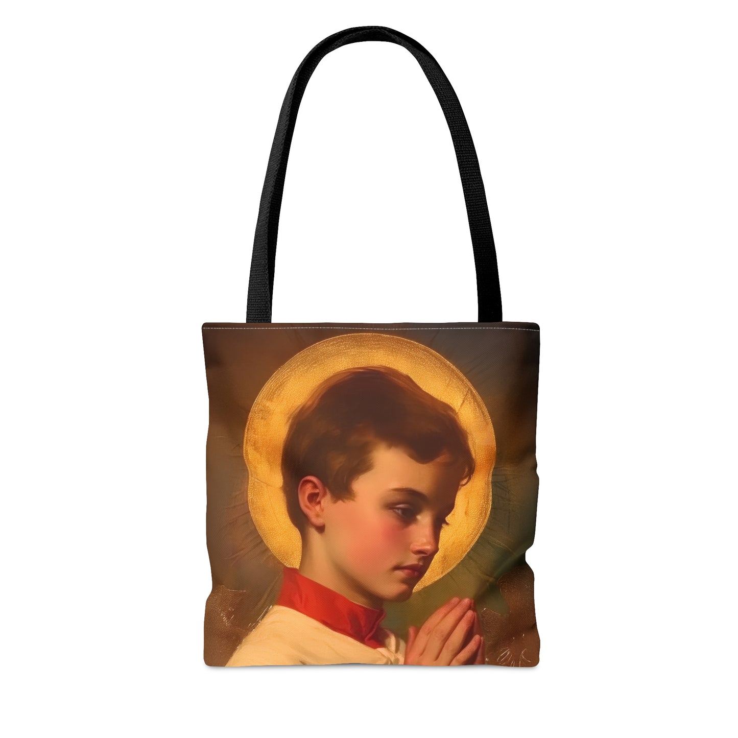 Saint Dominic Savio Tote Bag - Large Medium Small Faith Art Bag - Catholic Faith Purse - Religious - Prayer Bag - Devotional Purse