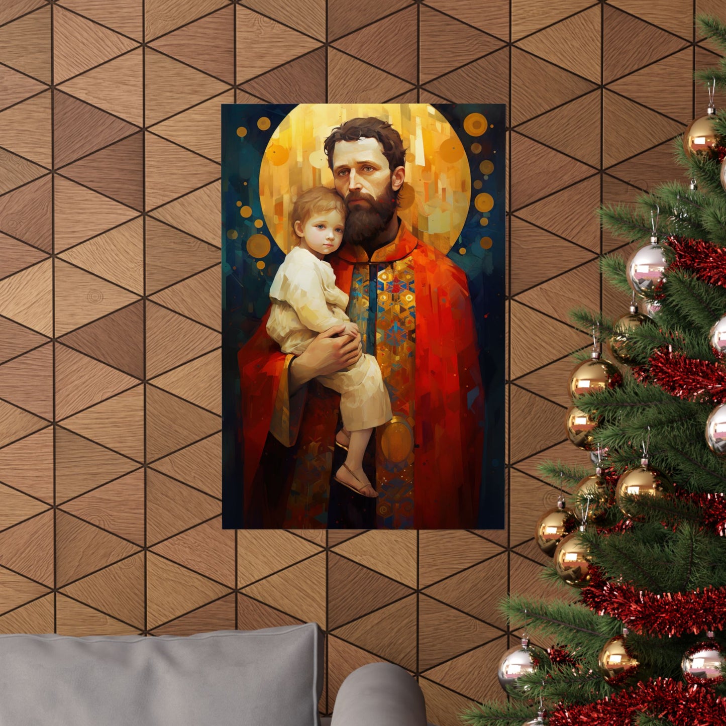 Saint Christopher - Sanctified Souls Print - Multiple Sizes - Premium Matte Vertical Posters