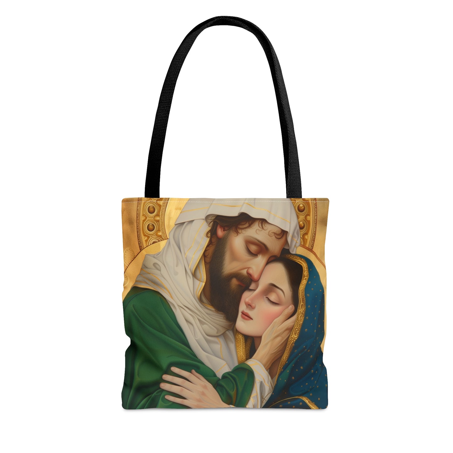 Saints Aquila and Priscilla Tote Bag - Large Medium Small Faith Art Bag - Catholic Faith Art purse - Double Sided