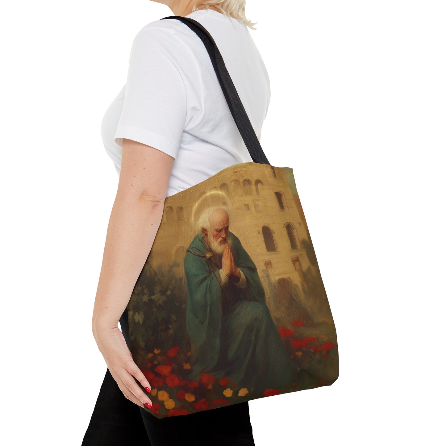 Saint Cyprian - Tote Bag - Large Medium Small Faith Art Bag - Bible Study Faith Purse - Double Sided Prayer Tote