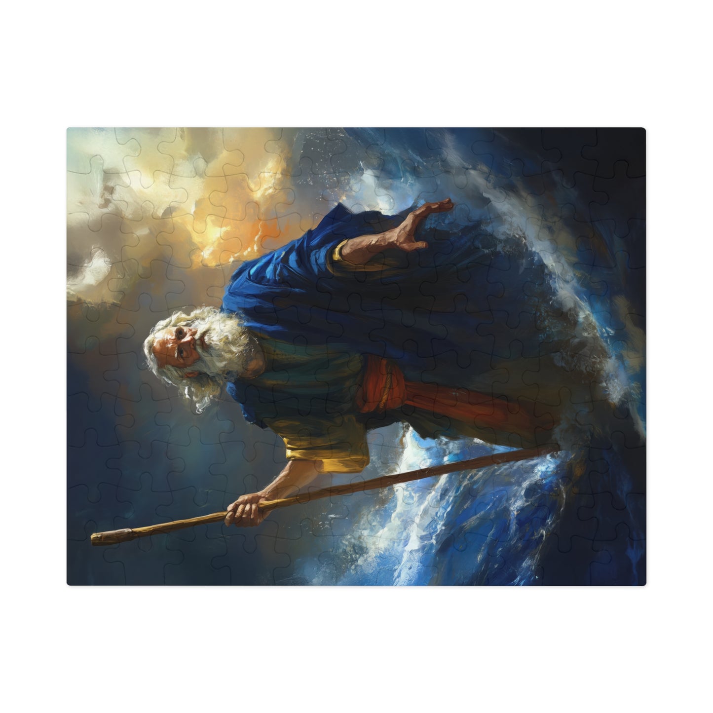 Moses Before the Trembling Sea - Puzzle & Keepsake Tin - Religious Jigsaw Puzzle (30, 110, 252, 500,1000-Piece)