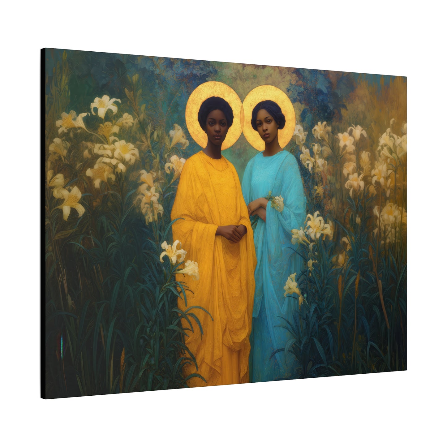 Saint Perpetua and Saint Felicity -  Museum Wrapped Canvas - Sanctified Souls Print - Religious Art for your Home - Catholic Saint Art