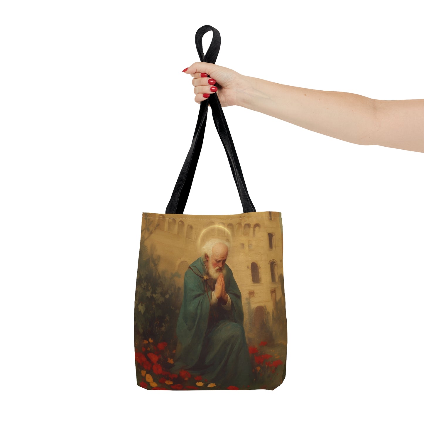 Saint Cyprian - Tote Bag - Large Medium Small Faith Art Bag - Bible Study Faith Purse - Double Sided Prayer Tote