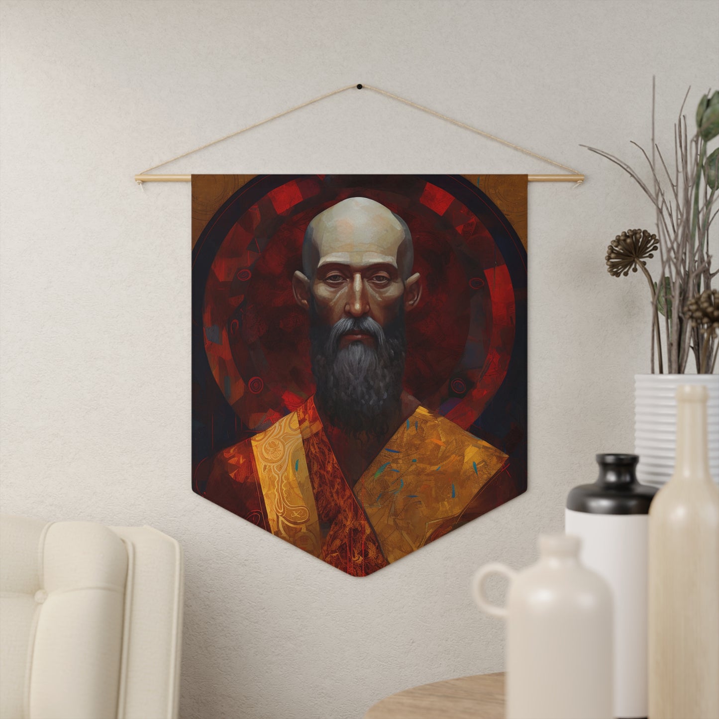 Saint Bartholomew Wall Banner / Wall Hanging - Catholic Home Art - Large Saint Art for your home - 18" x 21"