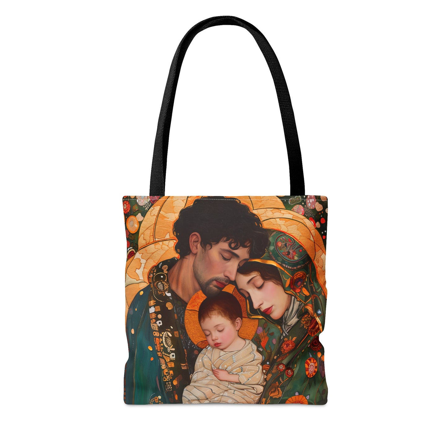 Guiding Light - Mary, Joseph, and the Infant Jesus Tote Bag - Large Medium Small Faith Art Bag - Holy Family Purse - Double Sided