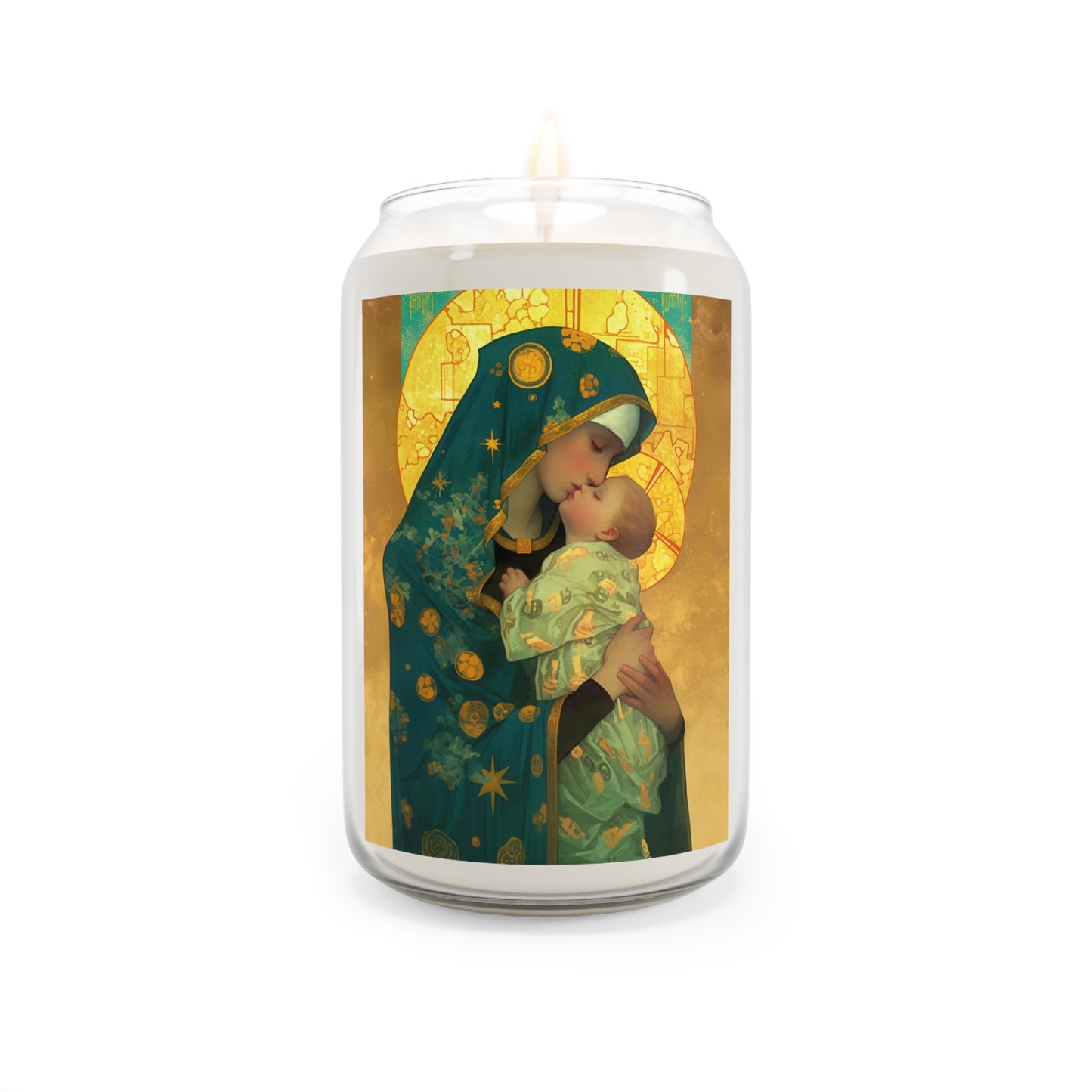 Peaceful Refuge - Mary and the Christ Child - Scented Prayer Candle, 13.75oz -  Candle - Catholic Art - prayer room Scented Candle