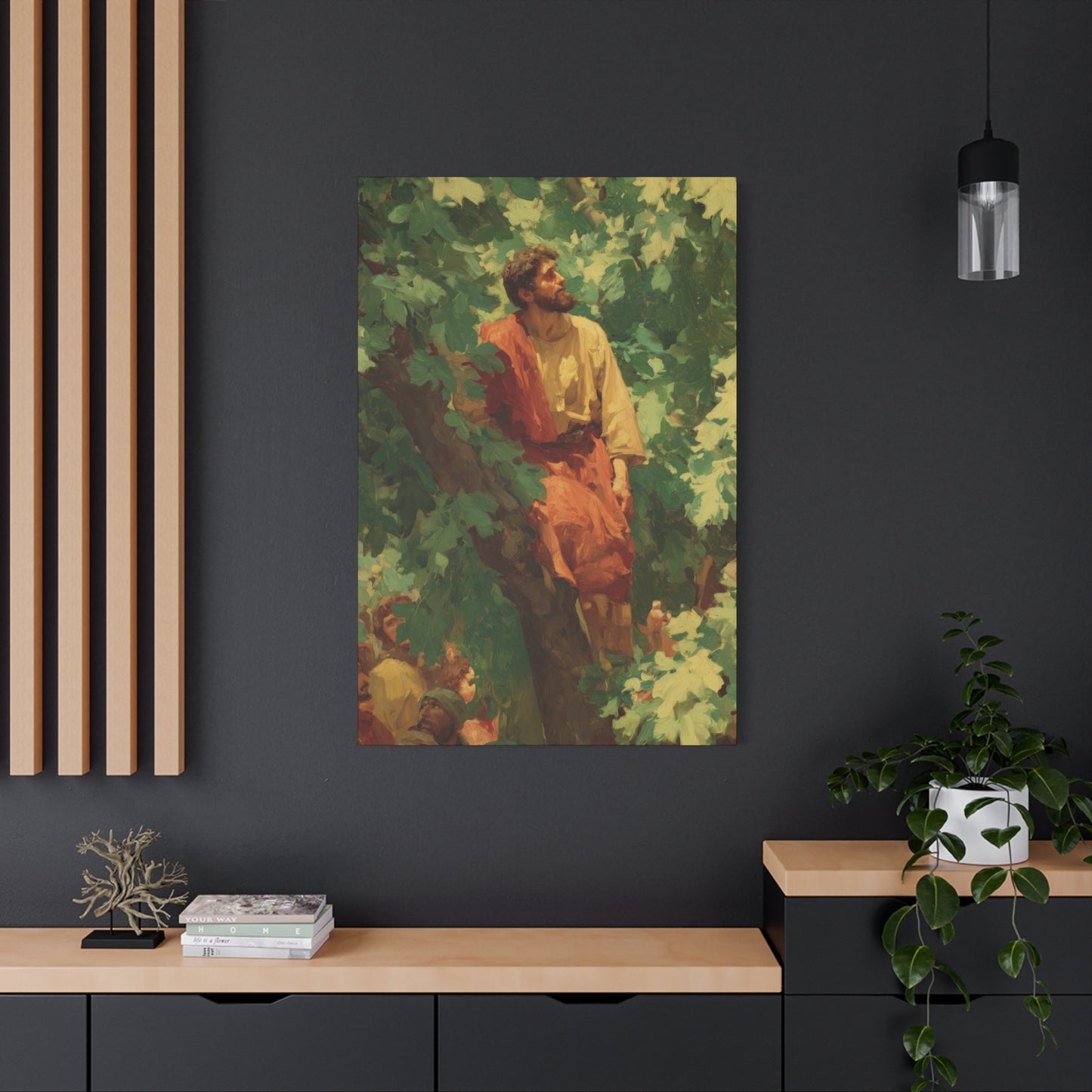 Zacchaeus - Gallery Wrapped Canvas - Print - Religious Art for your Home - Catholic Art Print