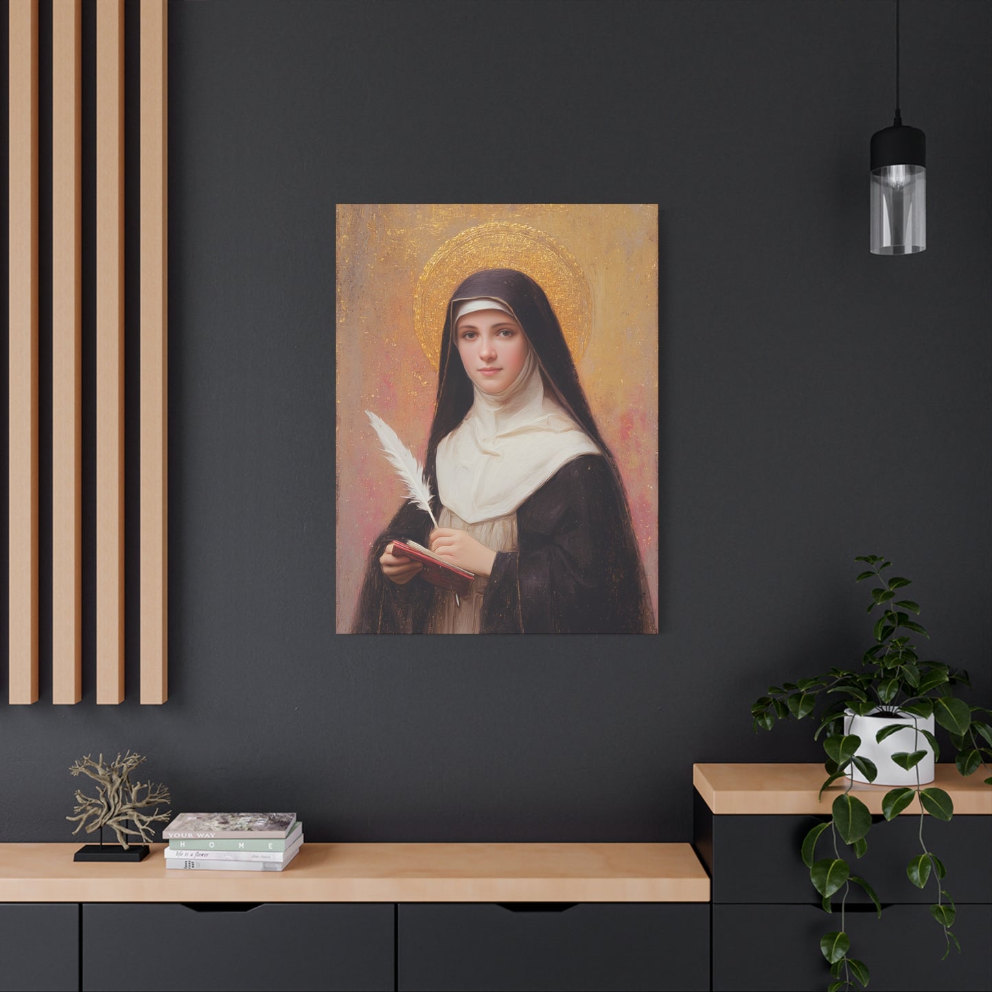 Saint Mechtildis / Mechtide of Hefta / Mechthild of Hackeborn - Gallery Wrapped Canvas - Print - Religious Art for your Home - Catholic Art