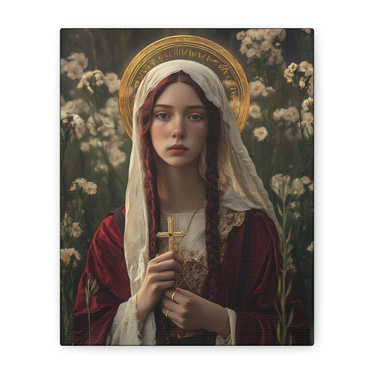 Saint Hilaria - Gallery Wrapped Canvas - Print - Religious Art for your Home - Catholic Art