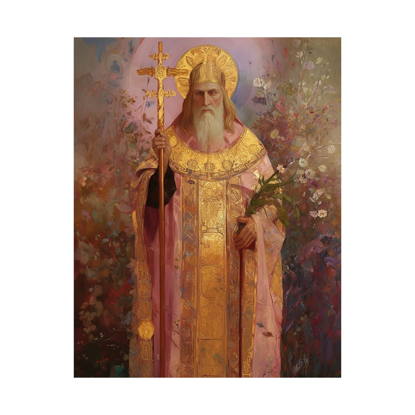 Saint Thorlak of Iceland Print - Sanctified Souls Print - Multiple Sizes - Premium Matte Vertical Posters