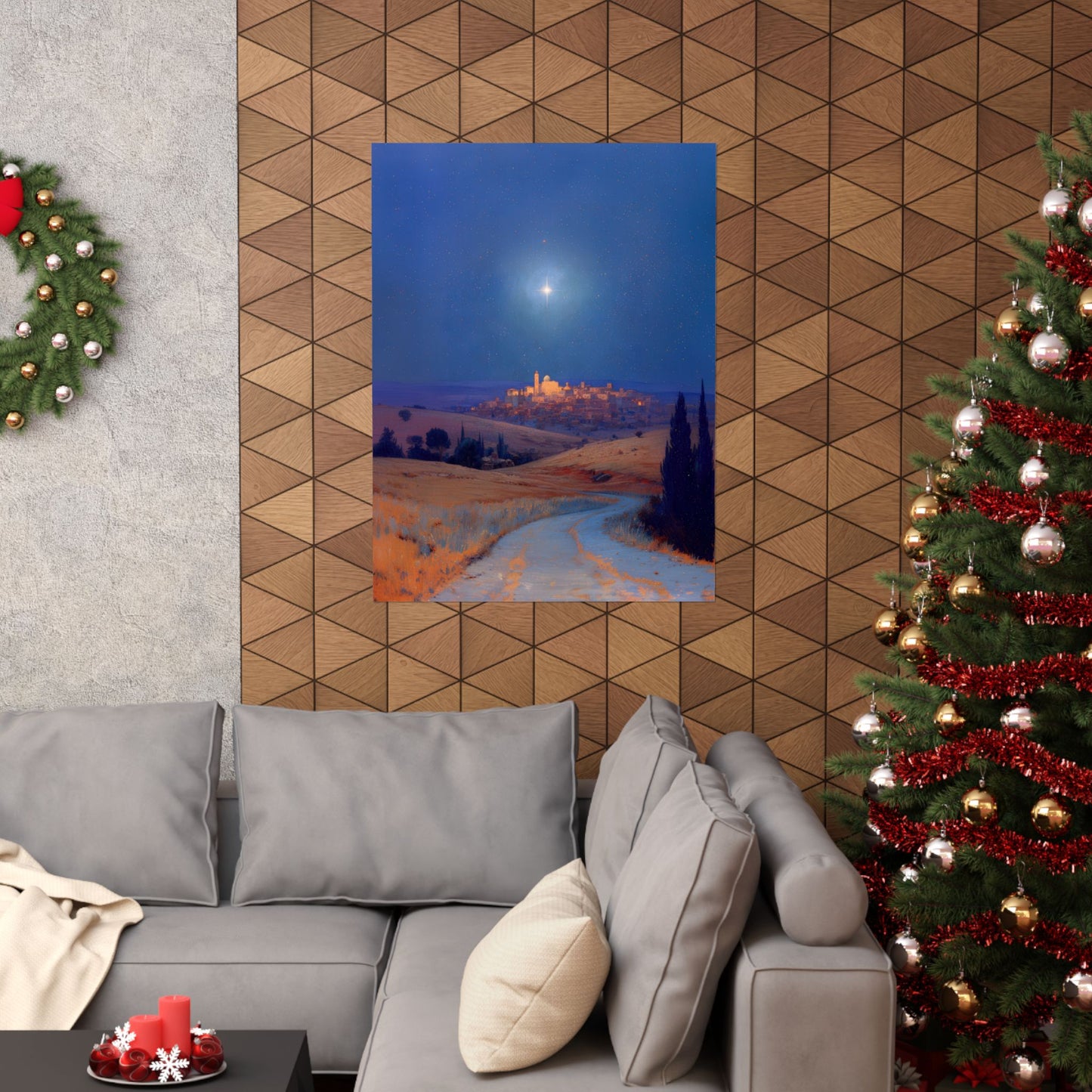 Bethlehem Wrapped in the Light of His Coming - Sanctified Souls Print - Multiple Sizes - Premium Matte Vertical Posters