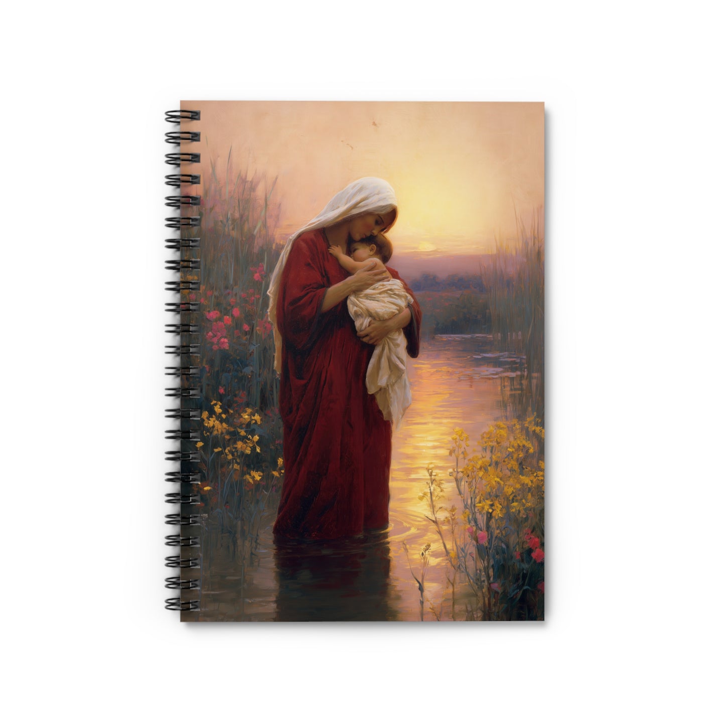 Saint Elizabeth, Mother to John the Baptist - Sanctified Souls Art - Religious Based Notebook - Spiral Notebook - Ruled Line