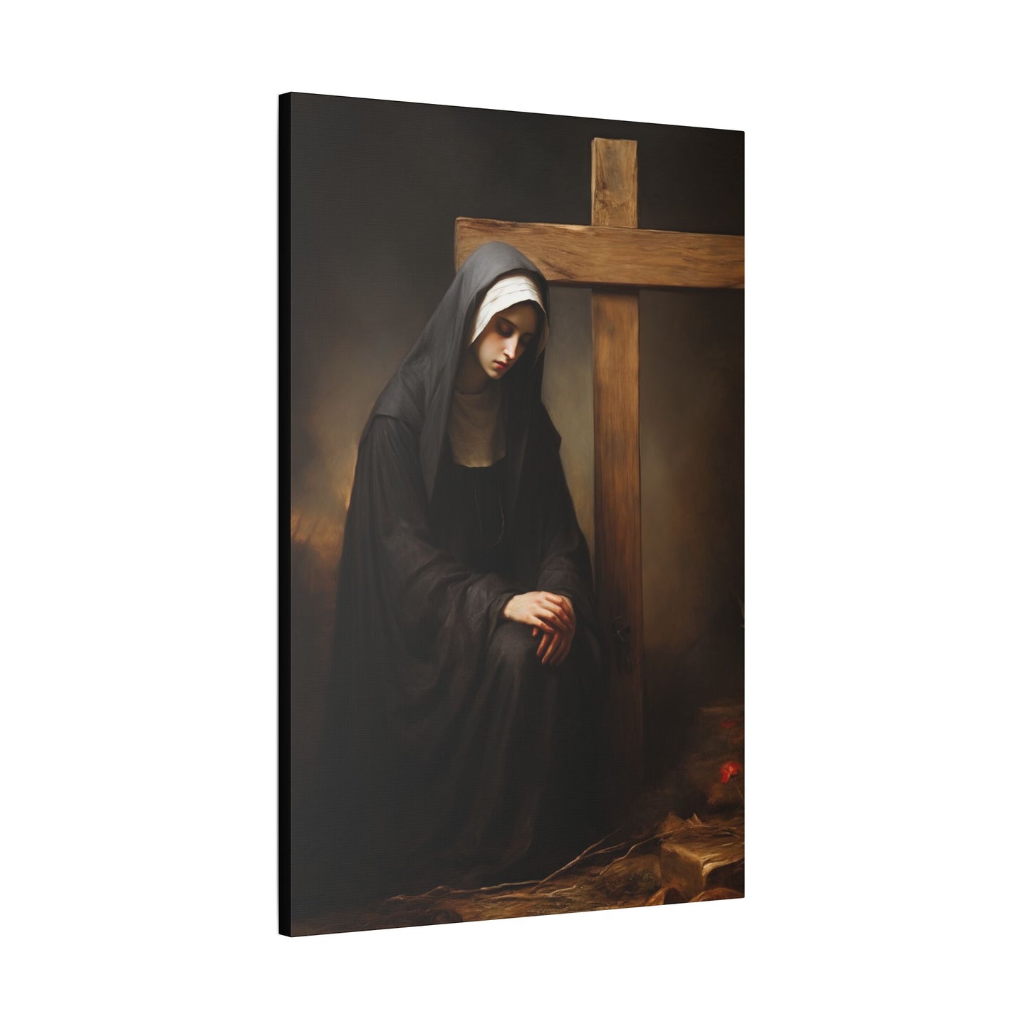 Saint Clare of Montefalco Canvas Print - Multiple Sizes - Catholic Home art - Gallery Wrapped Canvas - Sanctified Souls Print