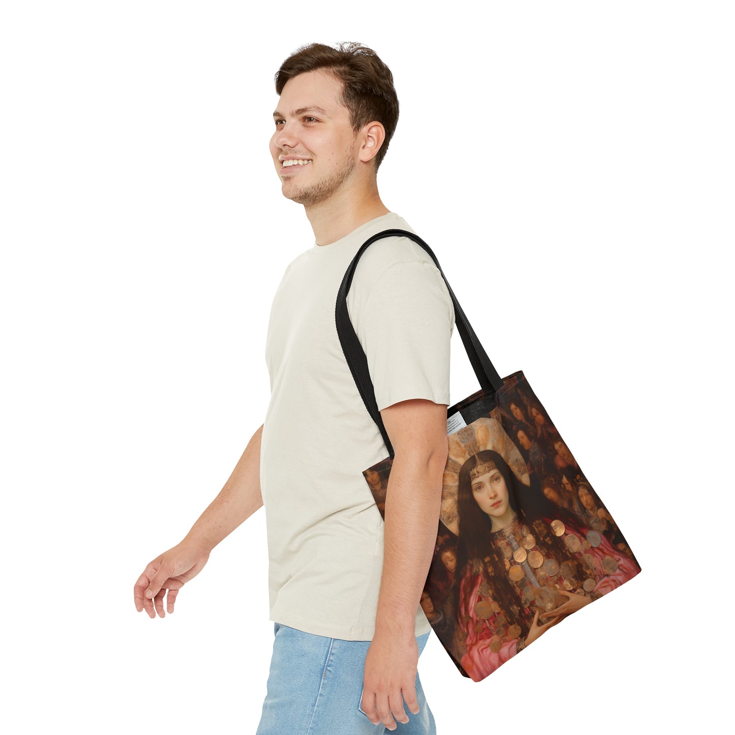 Saint Praxedes Tote Bag - Purse - Three sizes - Large Medium Small Faith Art Bag - Catholic faith carry-all purse - Double Sided